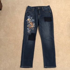 Chico’s Embroidered Girlfriend Ankle Jean